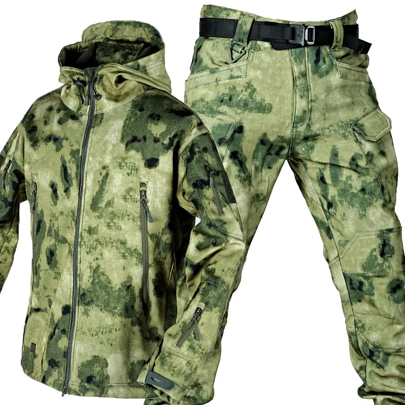 Tactical Jacket Winter Suit Waterproof Hiking Windproof Military Hunting Clothes Fishing Wear Fleece Softshell Tactical Suit - Tech genius & freaks