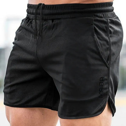 New Men's Casual Beach Shorts Gym Fitness Jogging Exercise Pants Solid Color Retro Breathable Quick Drying Elastic Swim Shorts - Tech genius & freaks