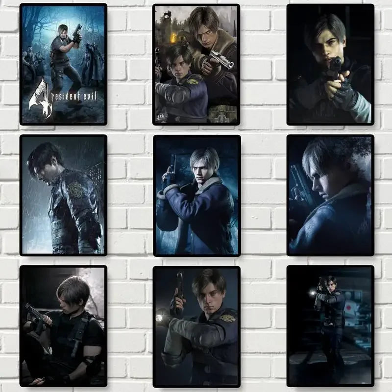 Game R-Resident Leon kennedy Evil POSTER Poster Prints Wall Pictures Living Room Home Decoration Small - Tech genius & freaks