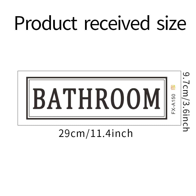 Self Adhesice Bathroom Toilet Decals Wall Stickers Room Decorations New Design Wall Art Bathroom WC Door Signs Sticker - Tech genius & freaks