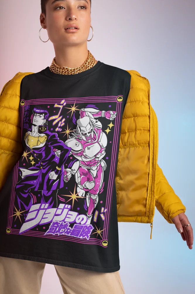 Josuke Higashikata T-Shirt Jojo's Bizzare Adventure Girl Gift Shirt All Size - Tech genius & freaks