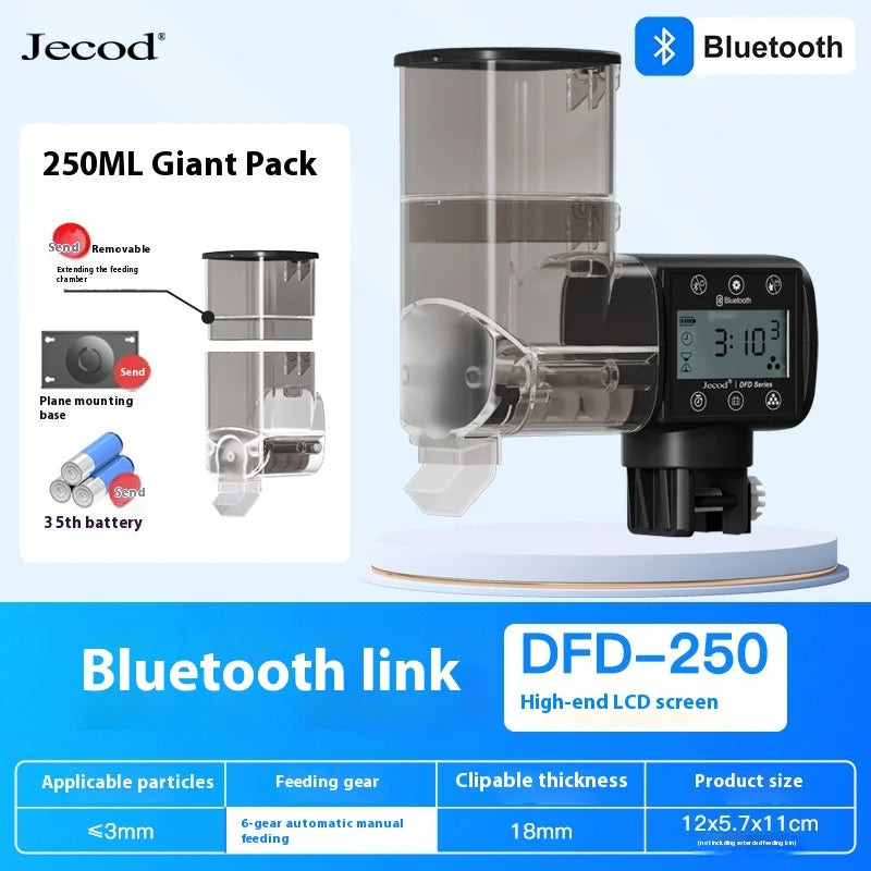 jebao jecod fish tank Bluetooth feeder 250ML 500ML intelligent timed ornamental fish turtle food aquarium - Tech genius & freaks