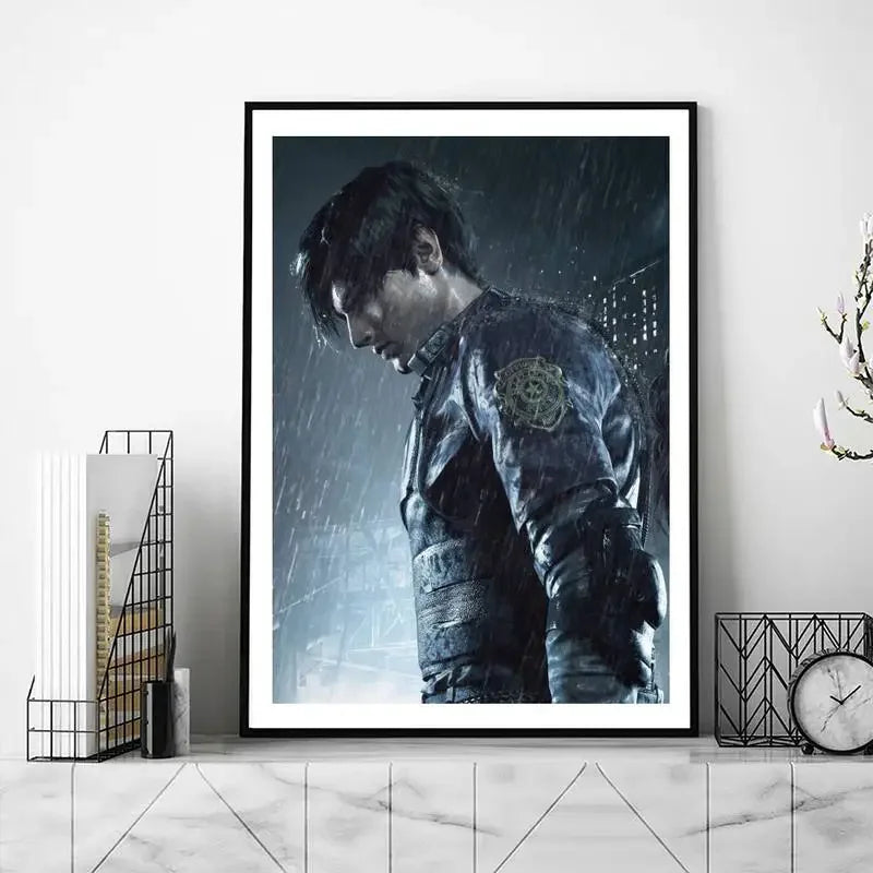 Game R-Resident Leon kennedy Evil POSTER Poster Prints Wall Pictures Living Room Home Decoration Small - Tech genius & freaks