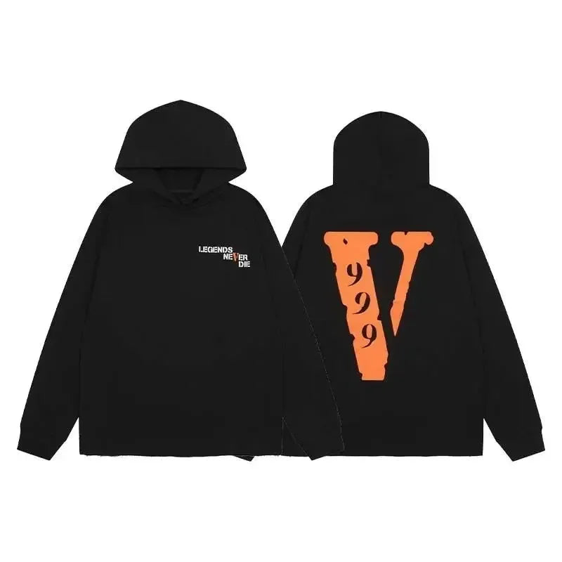 2024 Fashion SS Vlone Hiroshi Fujiwara Cotton Print Loose and Comfortable Couple Clothing Autumn and Winter Hoodie Trend Wear - Tech genius & freaks