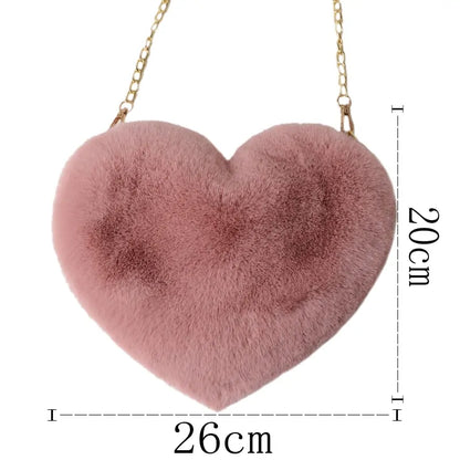 Chic Heart Faux Fur Purse - Tech genius & freaks