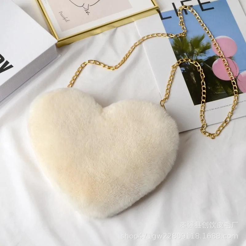 Chic Heart Faux Fur Purse - Tech genius & freaks