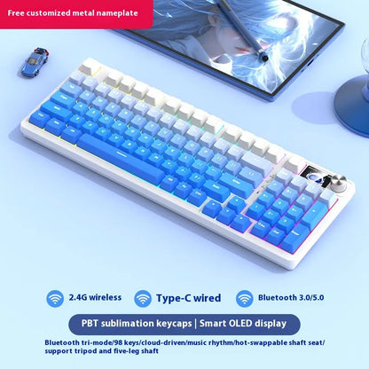 Wireless 98-Key Hybrid Mechanical Keyboard - Tech genius & freaks