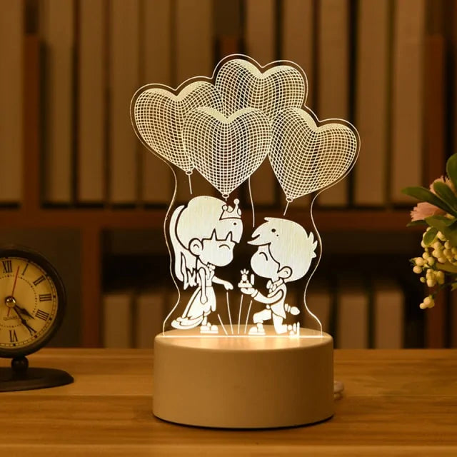 Romantic 3D Acrylic Lamp - Tech genius & freaks