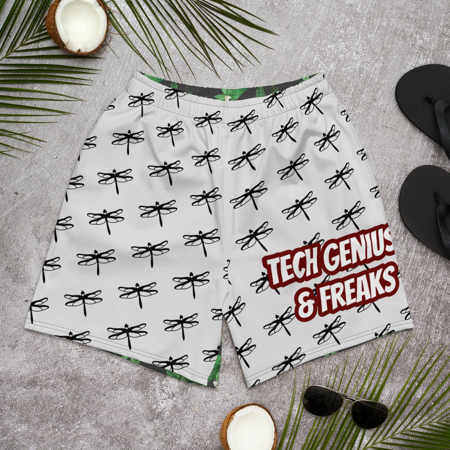 All-Over Print Unisex Athletic Long Shorts - Tech genius & freaks