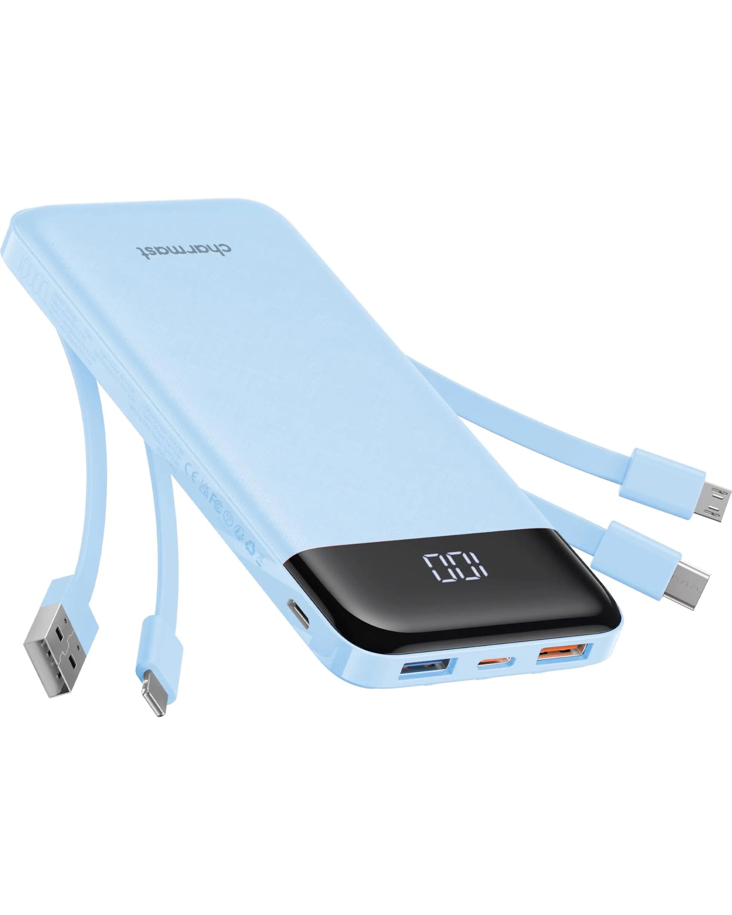 SlimPower 10K - Multi-Cable Portable Charger