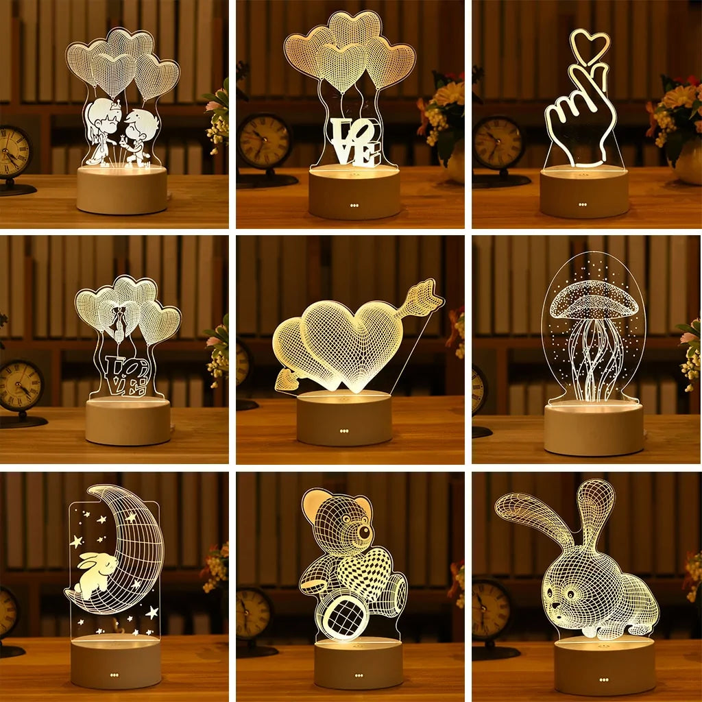 Romantic 3D Acrylic Lamp - Tech genius & freaks