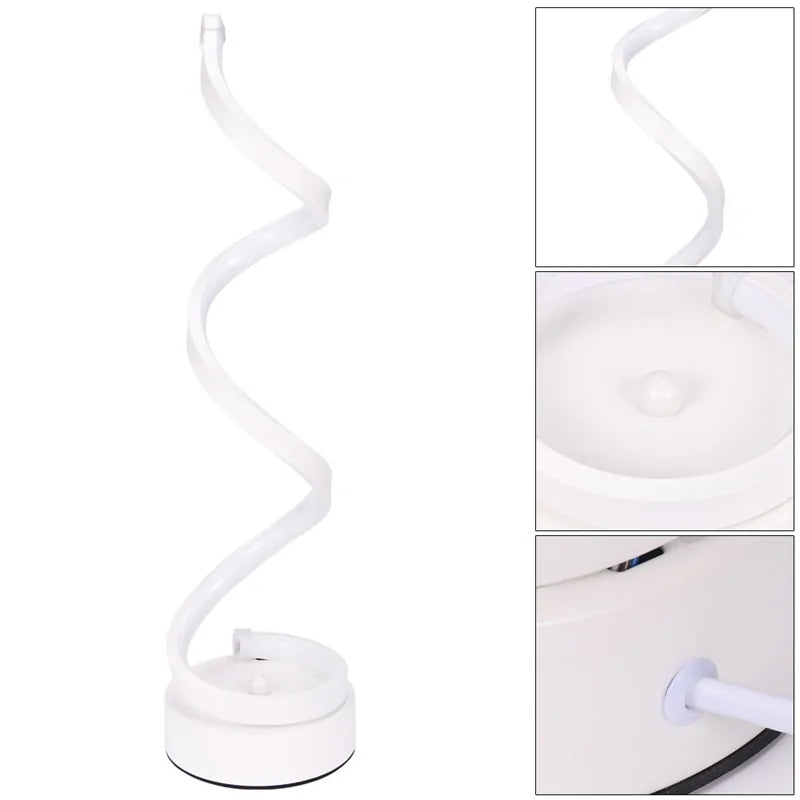 Curved LED Spiral Lamp - Tech genius & freaks