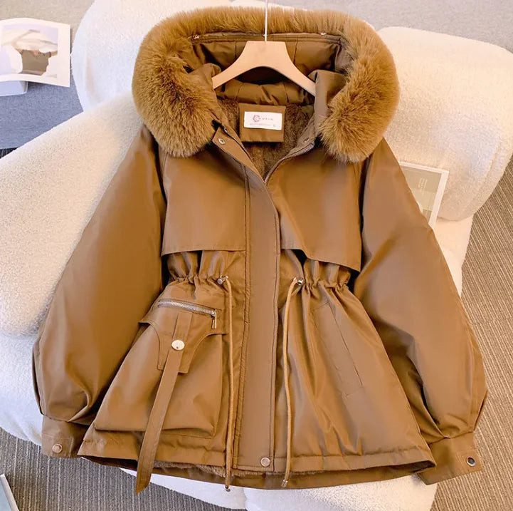 Chic Plus-Size Korean Winter Coat - Tech genius & freaks