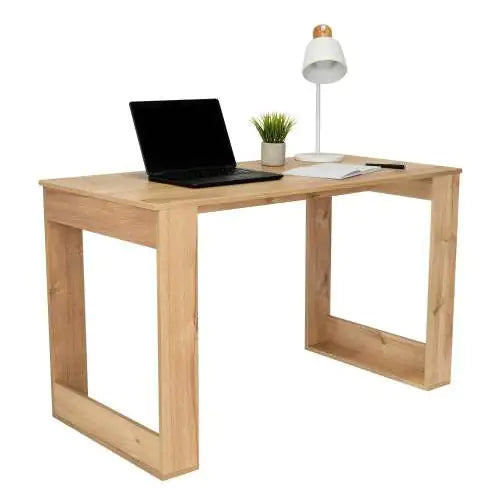 Smokey Oak Sleek Computer Desk - Tech genius & freaks