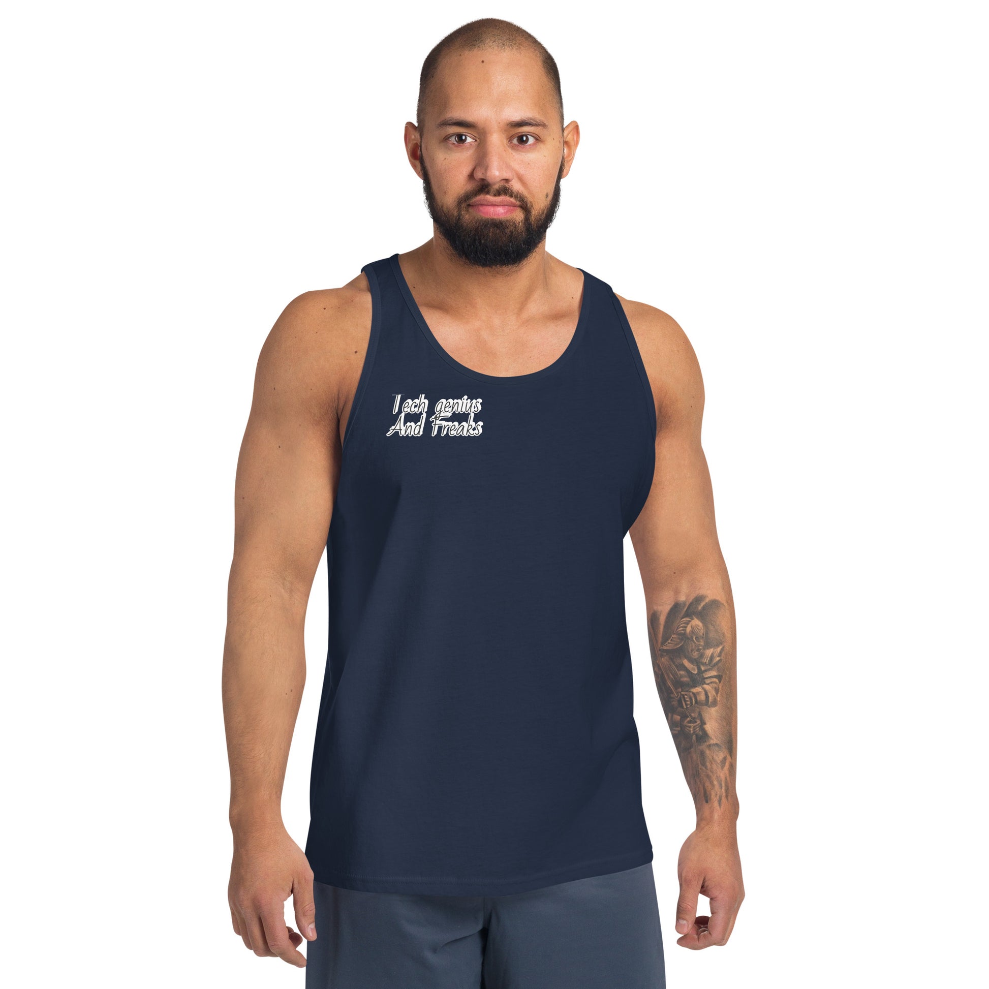 Men's Tank Top Never Give up - Tech genius & freaks