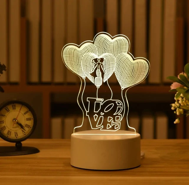 Romantic 3D Acrylic Lamp - Tech genius & freaks