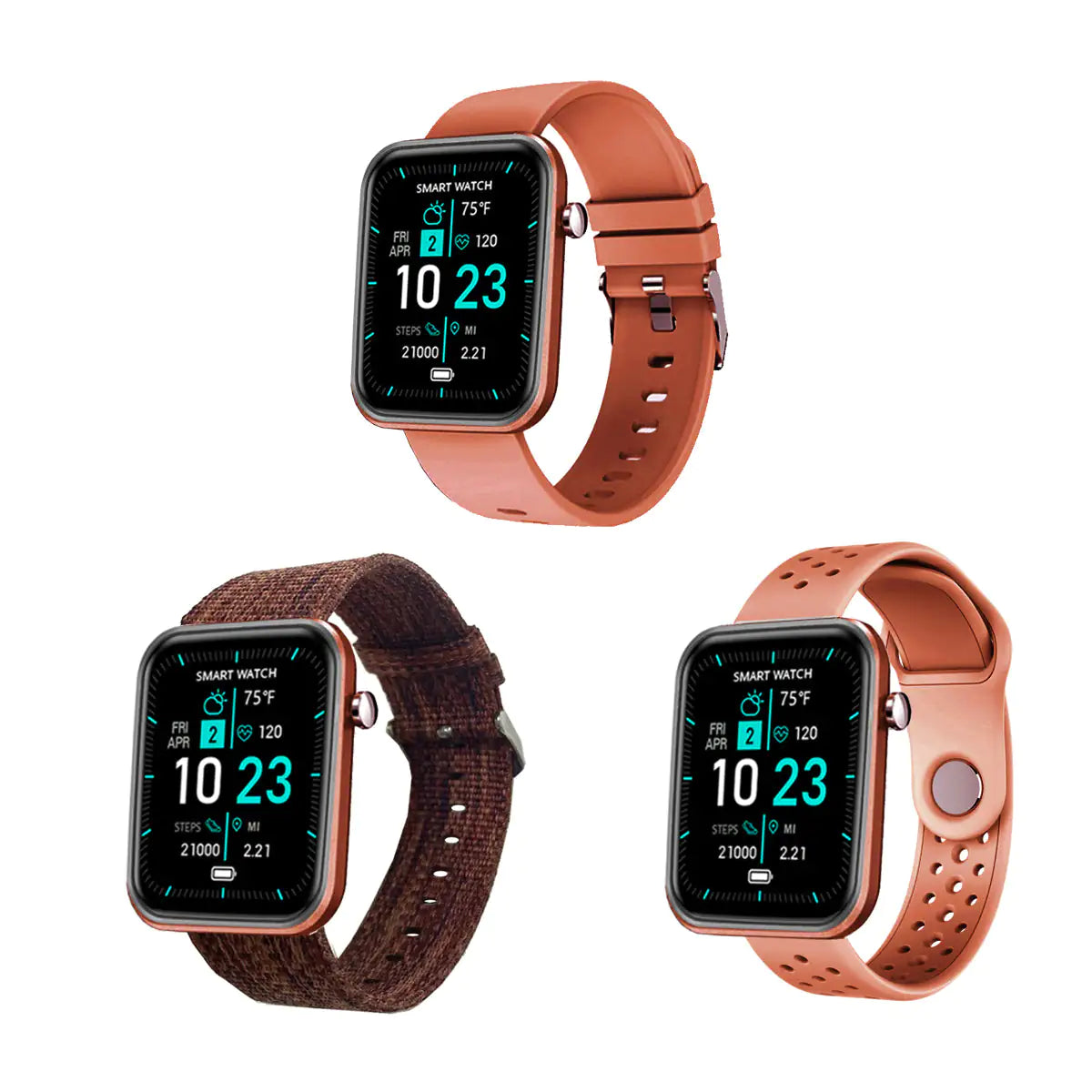 Advanced Smartwatch With Three Bands And Wellness + Activity Tracker - Tech genius & freaks