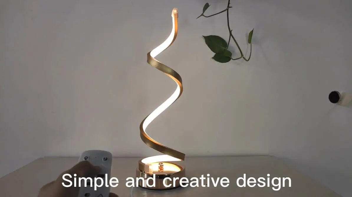 Curved LED Spiral Lamp - Tech genius & freaks