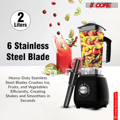 5Core Power Blender 2000W for Smoothies with 68oz Jar - Tech genius & freaks