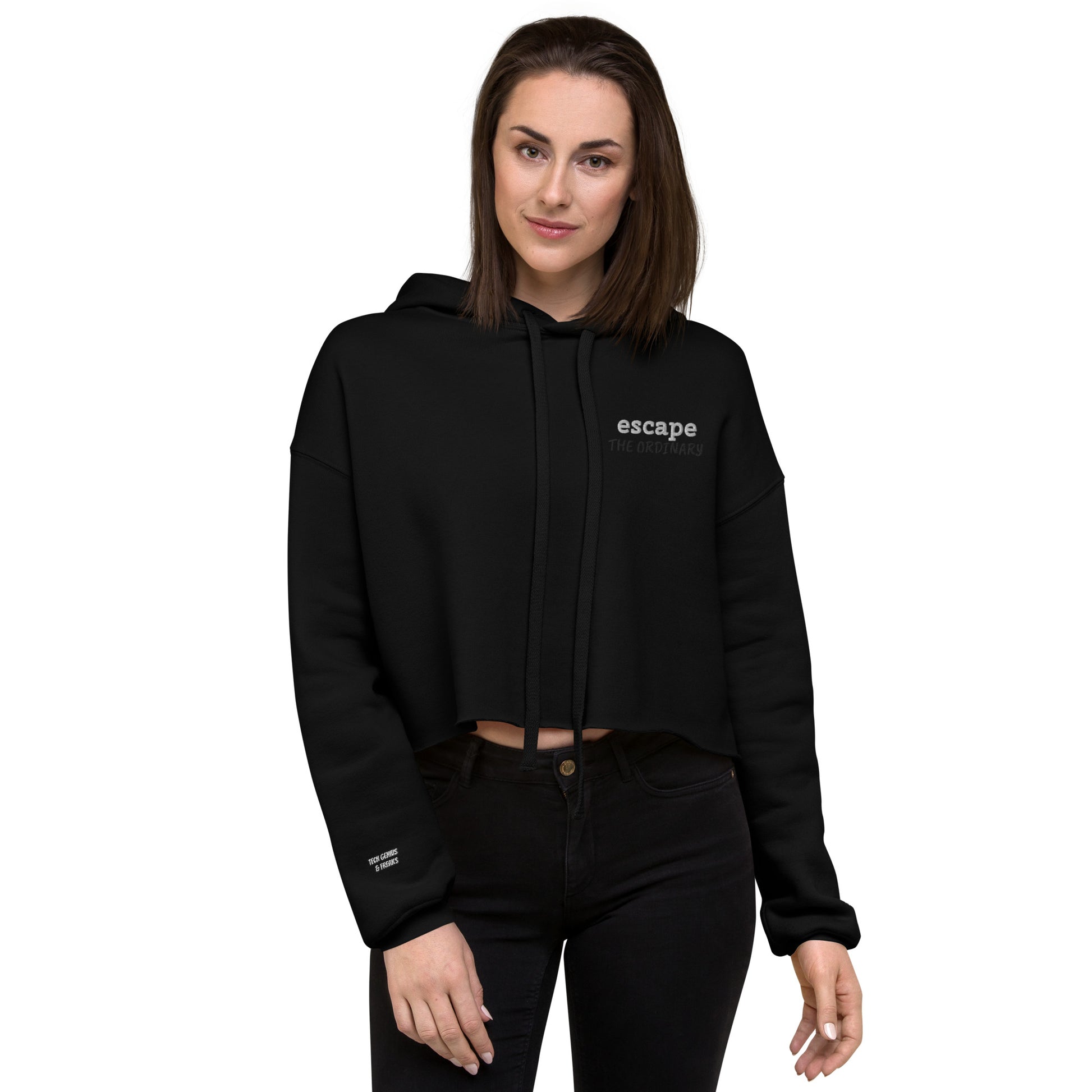 Trendy Bunny Raw Hem Hoodie - Tech genius & freaks