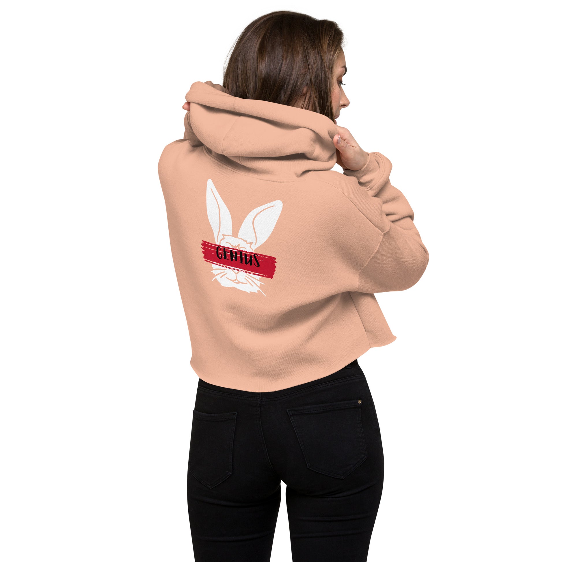 Trendy Bunny Raw Hem Hoodie - Tech genius & freaks