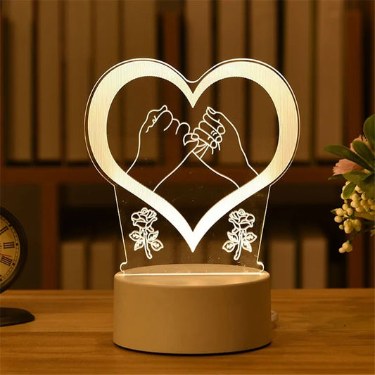 Romantic 3D Acrylic Lamp - Tech genius & freaks