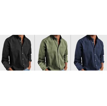 Men's Sleek Lapel Long-Sleeve